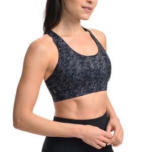 Lole Sports Bra Patterned Adjustable Straps  Sz XL BLACK GREY